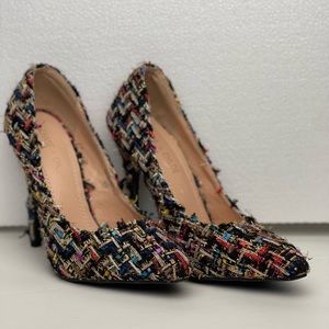 Chase and Chloe heels 6.5  side. 4” heel. multi color